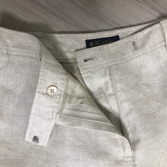 Brooks Brothers tan linen Bermuda shorts - Picture 6 of 8